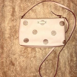 Pink polka dot Kate spade purse authentic